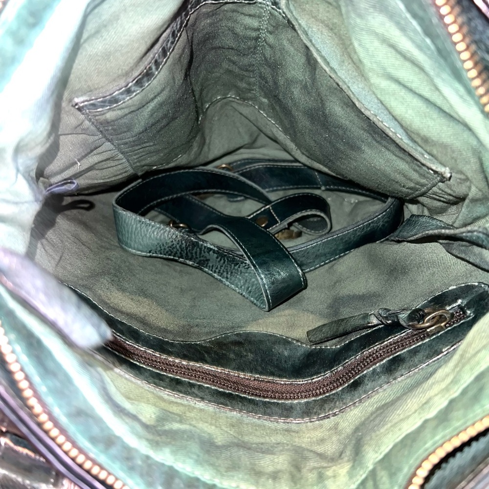 Bed Stu Dark Green Leather Crossbody Bag - Picture 9 of 9